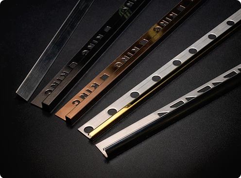 Stainless steel tile edge trims Stainless steel tile edge trims